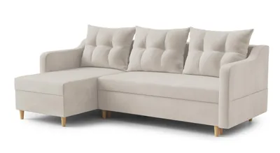 Produktbild von AX LIVING Eckcouch mit Bettfunktion Balerno 224 cm – Elegantes Design in Creme