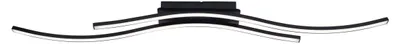 Image de Plafonnier LED, métal, noir, L 96 cm