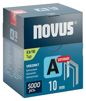 Obrázek produktu pro novus 042-0763 novus Tackerklammern Feindraht superhart 53/10, 5.000 St.