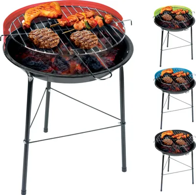 Produktbild von BBQ Collection Grill - BBQ Holzkohle - Leichter tragbarer Barbecue-Grill - Ø 43 cm - Zufällige Farbe