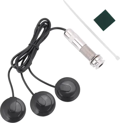 Image de Guitare acoustique, adapté pour Audio Jack Pickup Piezo 6,35 mm 3 Transducteurs Guitare Ukulele Mandoline Instruments