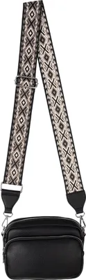 Produktbild von Bauchtasche Crossbody-Bag Umhängetasche Kunstleder Italy-Design BLACK (53381)
