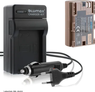 Produktbild von 1x Akku + Lader für Canon LP-E6NH R7 R6 Mark II - mit Typ-C- 2250 mAh 7,2V