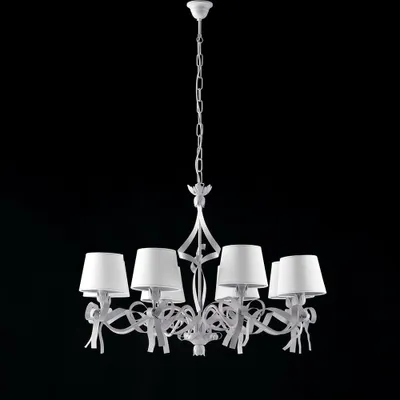 Immagine prodotto di Lampadario Shabby Chic Lucy Bianco 8 Luci BeLight