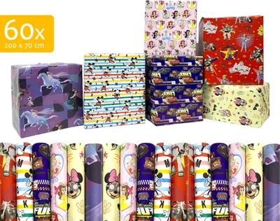 Produktbild von Geschenkpapier - Geschenkpapier - Geschenkpapier 200 x 70 cm "Disney" - 60 Rollen