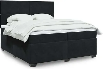 Immagine prodotto di Maison Exclusive - Giroletto a Molle con Materasso Nero 200x200 cm in Velluto
