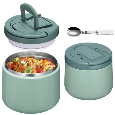 Thermocontainer für Essen, 420 ml, grün, isoliert