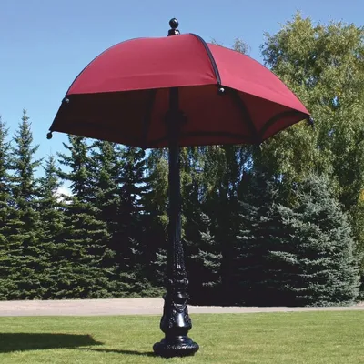 Obrázok produktu pre Casa Padrino Barokový záhradný dekoračný slnečník čierna / bordó červená Ø 350 x v. 418,5 cm