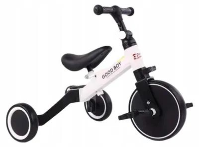 Productafbeelding van KIK KX5377 Multifunctionele kinderdriewieler 3-in-1 - Goodboy - wit