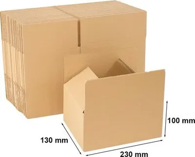 Zdjęcie produktu dla Karton klapowy 230x130x100mm 10szt Pudło Kartonowe