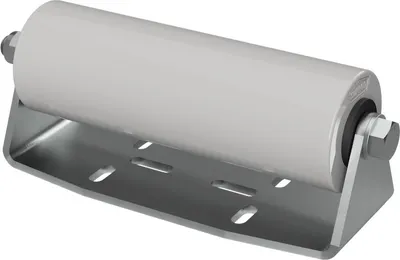 Image de Rouleau latéral en polyuréthane avec support B aide à la mise à l'eau des remorques de bateaux galvanisé SUPROD, 250 mm, gris