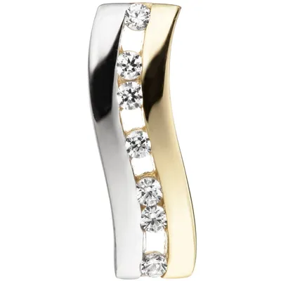 Produktbild von JOBO Anhänger 333 Gold Gelbgold bicolor mit Zirkonia Goldanhänger