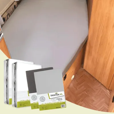 Image de Set /ensemble Lit français – 2 moltons et 2 draps-housses – droite - 2 flanelle +1 gris clair/1 anthracite - 2flanelle+1grisclair/1anthracite