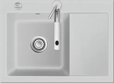 Produktbild von Flächenbündige Spüle MERA 70 F Alu mit Becken links u. Excenterbedienung