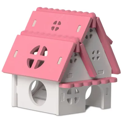 Immagine prodotto di casetta per topi e criceti, Furrever Friends English Mouse-House, con tetto rosa