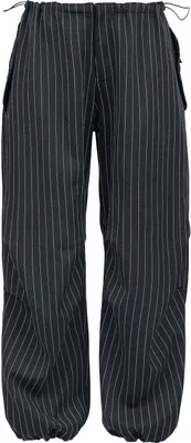 Produktbild von Banned Alternative Stoffhose Damen Raven Pinstripe Trousers schwarz XL