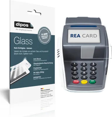 Produktbild von 2x Schutzfolie für REA CARD T7 pro - Anti-Shock 9H Folie dipos Glass Kunststoffglas