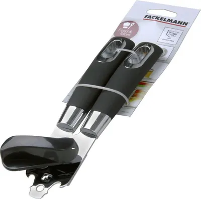 Obrázek produktu pro Fackelmann 25961 Monaco otvírák na konzervy, nerezová ocel, 21,2 cm, černá