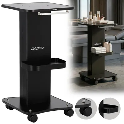 Immagine prodotto di Assistente cosmetico parrucchiere per salone per attrezzature cosmetiche armadietto universale carrello tavolo su ruote MDF con plastica