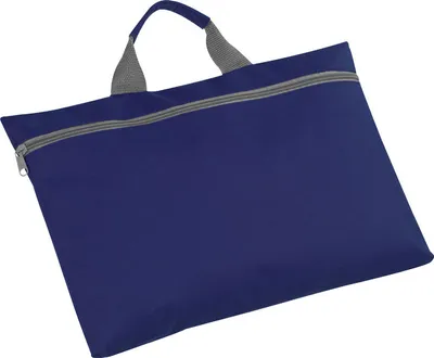 Produktbild von Polyester Dokumententasche mit Reißverschluss und Tragegriff / Farbe: dunkelblau