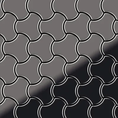 Imagen del producto de Azulejo mosaico de Titanio Smoke espejo gris 1,6mm Ubiquity-Ti-SM Karim Rashid