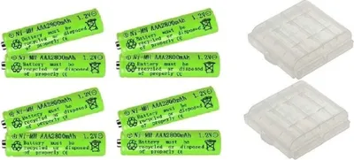 Produktbild von 8X AAA Akku 2800mAh NI-mh Wiederaufladbar Rechargeable Akkus Batterien 1,2 V + 2 Akkuboxen gratis