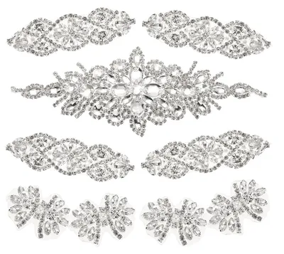 Productafbeelding van Set van 9 kristallen strass-applicaties voor decoratie