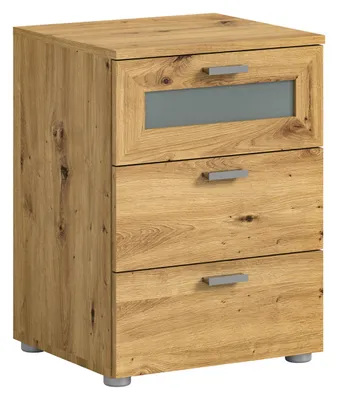 Immagine prodotto di Comodino Xeno 3 cassetti decoro rovere.