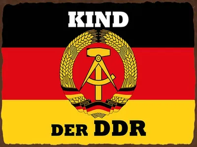 Produktbild von vianmo Holzschild 30x40 cm Kind der DDR Deuitschland