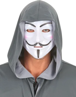 Obrázok produktu pre Anonymus maska karnevalová maska bielo-čierna - jedna veľkosť