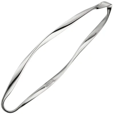 Produktbild von Armreif Armband Armschmuck aus 925 Silber rhodiniert gewellt 2,9mm schmal
