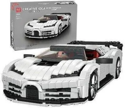 Immagine prodotto di Modello da costruzione "Auto sportiva" da 1024 pezzi, bianco, compatibile