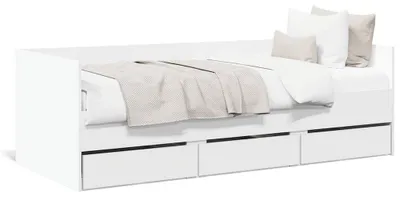Produktbild von vidaXL Tagesbett mit Schubladen ohne Matratze Weiß 100x200 cm