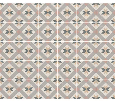 Image de Autocollants décoratifs pour meubles – 30 autocollants authentiques imitant le carrelage en ciment Violettina – 30 autocollants de 10 x 10 cm
