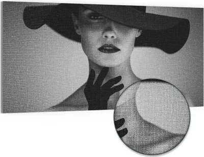 Produktbild von DEQORI Hybrid Leinwand Bild 100x50 cm 'Geheimnisvolle Eleganz' Wandbild Glas flach modern