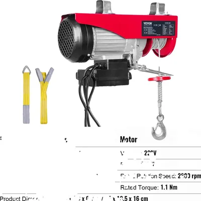 Zdjęcie produktu dla Elektryczny wciągnik linowy, udźwig od 400 do 1000 kg, pilot zdalnego sterowania sterowany kablem, bezprzewodowy 550 funtów