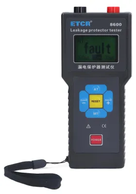 Image de Testeur de disjoncteur différentiel portable, appareil de test de protection contre les fuites pour l'électricité domestique