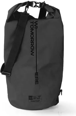 Immagine prodotto di Borsa impermeabile in PVC Where Tomorrow - Modello 02 - 30 litri - nero