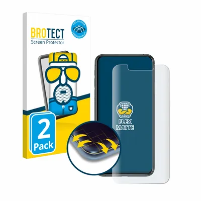 Produktbild von 2x BROTECT Fullscreen Schutzfolie für Apple iPhone 11 Pro Max Displayschutz Folie Fullcover Matt Entspiegelungsfolie