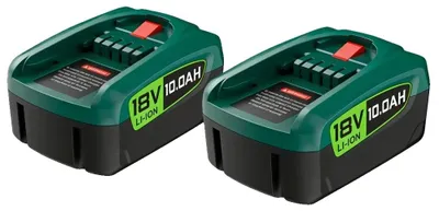 Immagine prodotto di Batteria ricaricabile, capacità di 10000 mAh, tensione di 18 V, confezione da 2 batterie da 10,0 Ah