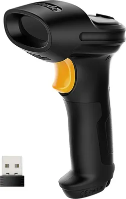 Produktbild von Inateck Wireless Barcode Scanner 2.4 GHz, 35 m Reichweite, automatisches schnelles und präzises Scannen, 15 Tagen Dauerbetrieb, BCST-60 Schwarz