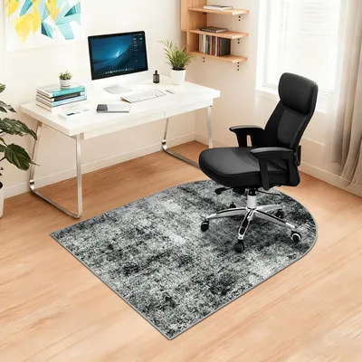 Image de Tapis de sol antidérapant pour bureau - 90 x 120 cm - Noir