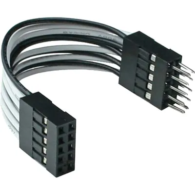 Produktbild von InLine® 33440K USB 2.0 Verlängerung, intern, 2x 5pol Pfostenstecker auf Pfostenbuchse, 5cm
