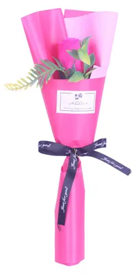 Produktbild von Mini-Rosenstrauß aus künstlichen Rosen, handgefertigt aus Seifenblütenblättern, romantisches Geschenk zum Valentinstag oder Geburtstag für Frauen, Mütter, Ehefrauen und Freundinnen