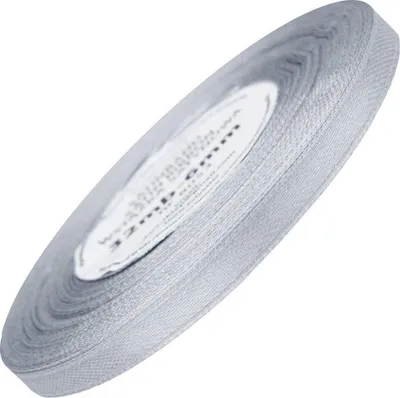 Zdjęcie produktu dla Wstążka satynowa srebrna 6mm - 32mb