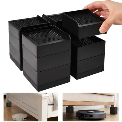 4 Möbelfüße 11 cm Schwarz