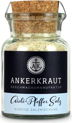 Obrázok produktu pre Ankerkraut aioli korenie soľ pikantná soľ zmes korkové poháre 155g