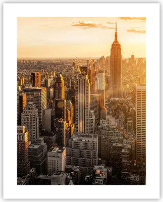 Produktbild von Poster - Poster ohne Rahmen - New York Wolkenkratzer Manhattan - 40x50 cm - Wand Bild - Wanddeko - Wandbilder - Kunstposter - Wandposter - Bilder - Kunstdruck - Wandbild - P2XPA40x50-2672