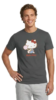 Produktbild von Spreadshirt Hello Kitty Mit Lollipop Männer T-Shirt, S, Anthrazit