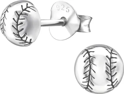 Produktbild von Ohrstecker 925 Sterling Silber mit Baseball